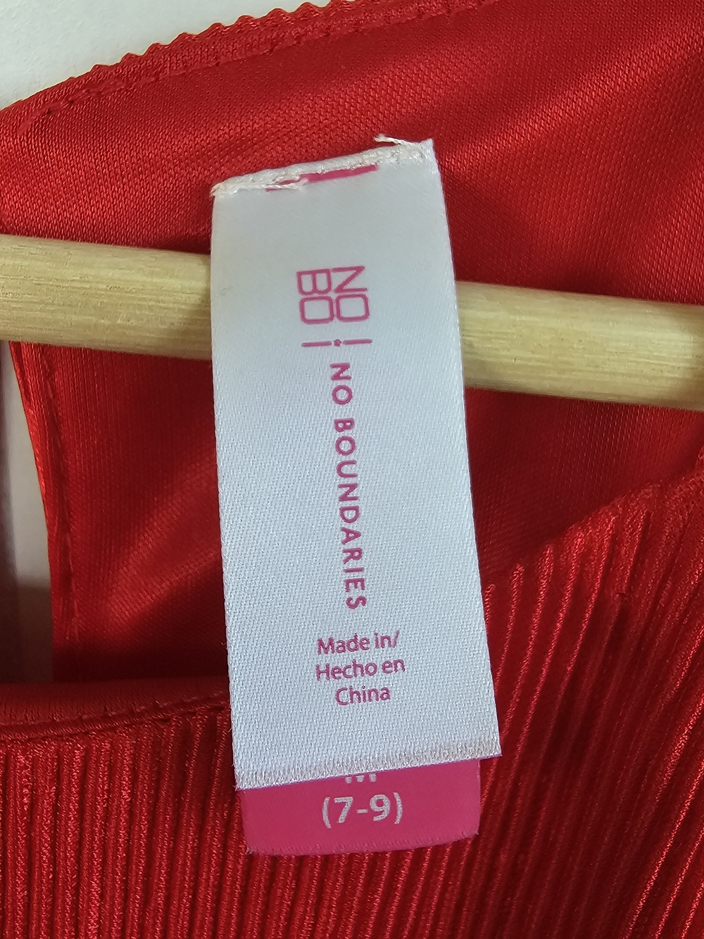 Red High Neck Accordian Mini Dress, 7/9 - Picture 7 of 8